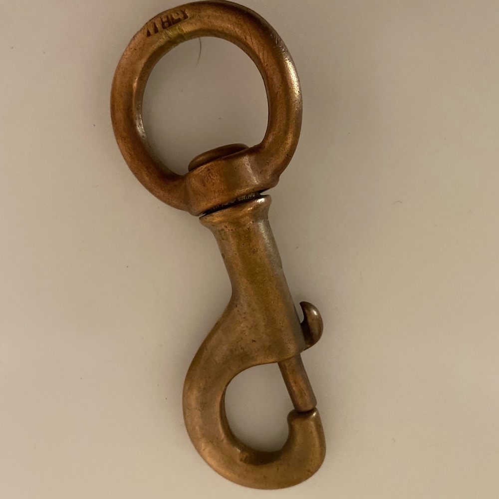 Vintage Brass hook keychain Liddell made in Italy - Picture 3 of 5